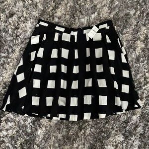 Gap Black and White Skater Mini Skirt